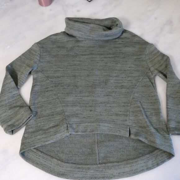 Saturday Sunday Anthropology Women's Small Sweater Green Mock Neck - Picture 2 of 7